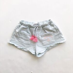Zara blue cotton ruffle hem shorts VGUC 2/3T